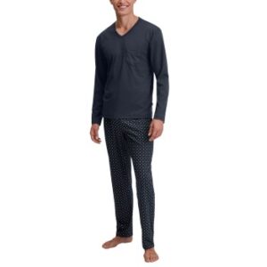Calida Relax Streamline Pyjama Marin bomull Small Herr