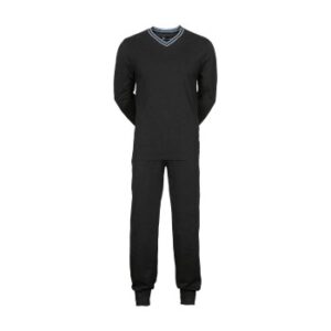 JBS V-Neck Jersey Pyjamas Svart bomull Small Herr