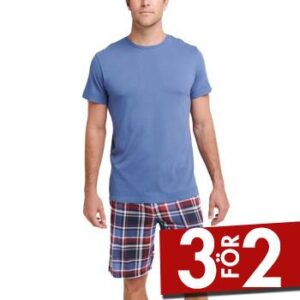 Jockey Night And Day Pyjama Short Sleeve Marin/Röd Small Herr