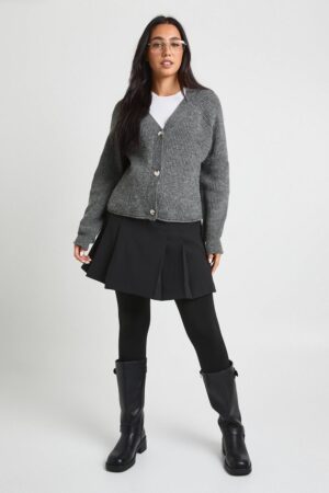boohoo Dam Mammakläder Bump Support Strumpbyxor med fleecefoder | Black | Storlek Small/Medium