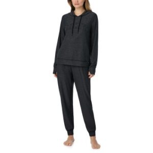DKNY Chill In Style Hoodie Jogger Set Svart polyester X-Small Dam