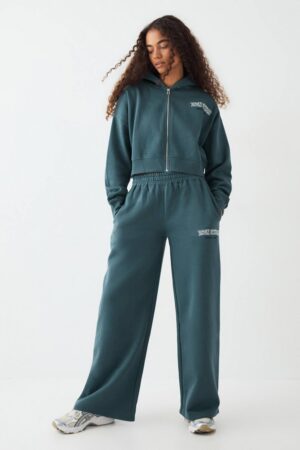 Dam DSGN Studio Applique Raka Byxor Joggers | Teal | Storlek 50