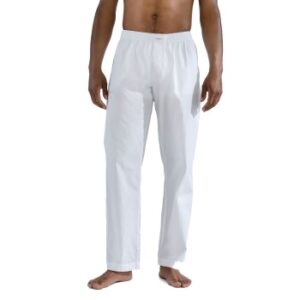 Bread and Boxers Woven Pyjama Pants Vit ekologisk bomull Small Herr
