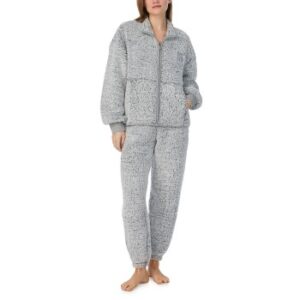 DKNY Chill In Style Zip Top Jogger Set Grå polyester Small Dam