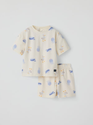 Kortärmad pyjamas fiskar