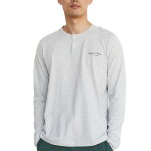 Marc O Polo Organic Cotton LS Pyjama With Button Grön ekologisk bomull Medium Herr