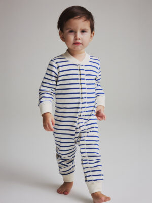 Trikåoverall randig