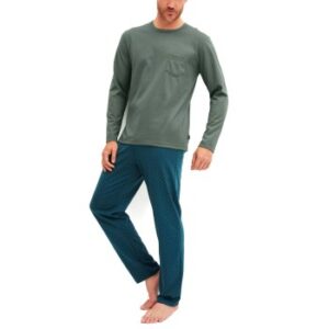 Calida Relax Imprint 1 Pyjamas Grön bomull Medium Herr