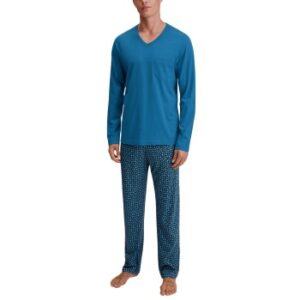 Calida Relax Imprint 3 Pyjamas Midnattsblå bomull Medium Herr