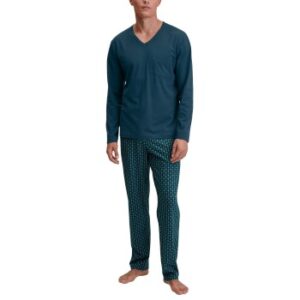Calida Relax Imprint 3 Pyjamas Petrol bomull Small Herr