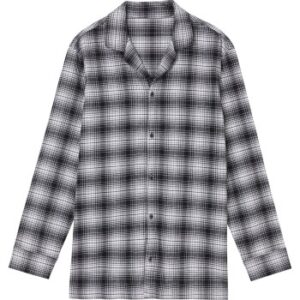 Calvin Klein Flannel Sleep LS Button Down Pyjama Rutig bomull Small Herr