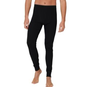 Schiesser 95-5 Organic Cotton Long Johns Svart ekologisk bomull Small Herr