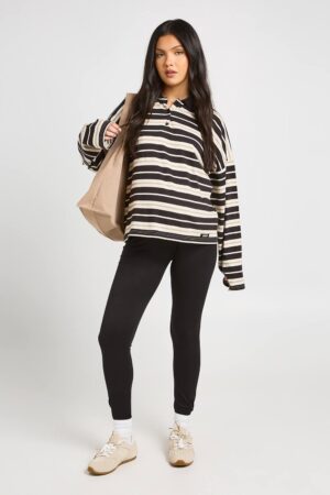 boohoo Dam Mammakläder 2-pack Leggings Med Hög Midja Över Magen | Black | Storlek 44