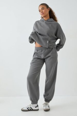Dam Dsgn Studio Tall OverStorlekd Joggers Med Muddar | Kolgrå | Storlek 2XL