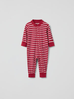 Trikåoverall randig